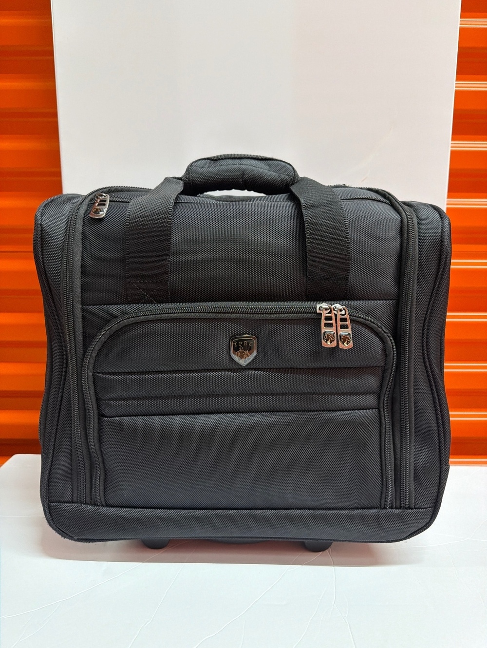 TPRC Black Rolling Laptop Bag with Multiple Compartments